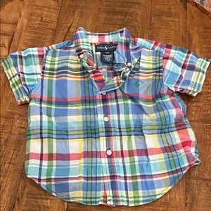 Ralph Lauren Kids Plaid Shirt in Blue, Red, and Yellow